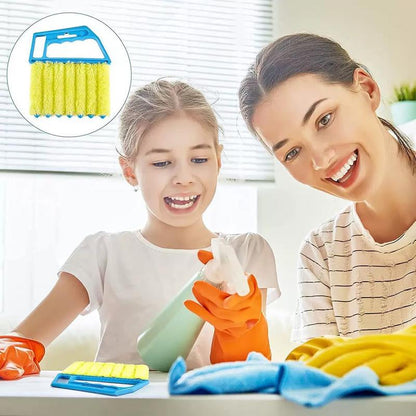 3Pcs Window Blind Cleaning Brush, Window Blind Cleaner, Air Conditioning Outlet Dust Removal Brush, Hand-Held Curtain Brush, Heavy Duty, Home Care Supplies, Yellow Household Items-Mm
