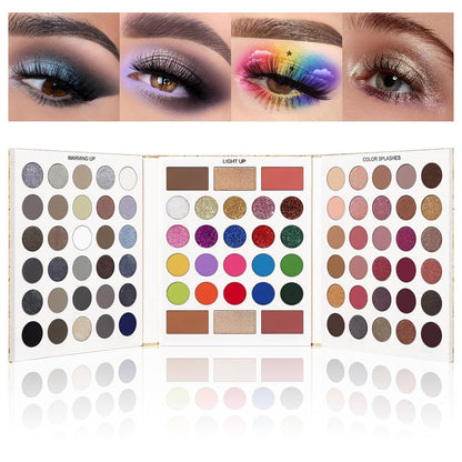 UCANBE Eyeshadow Palette with 15Pcs Brushes Makeup Set, Pigmented 86 Colors Make up Sets Valentine'S Day Gift, Matte Shimmer Glitter Eye Shadow Pallet Highlighter Contour Blush Powder Brush Beauty Kit