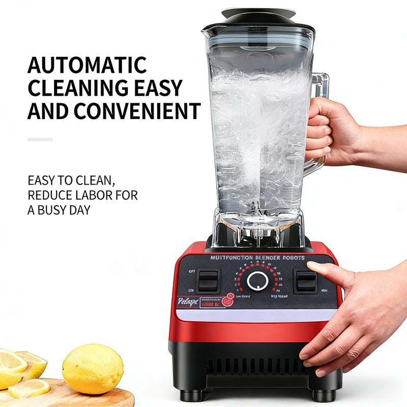 Powerful Professional Smoothie Blender - 1500W Commercial Blender with 6 Blades, 2L Bpa-Free Jar, 15 Adjustable Speeds 50000/Min, Perfect for Juicing, Crushed Ice, Milkshake & More, Ideal for Home and Café Use Juicermachine, Food Processor.