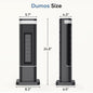 【Clearance】Space Heater for Indoor Use, 23Inch Portable Heater with Remote and Thermostat,7 Light Modes, 70°Oscillation, 12H Timer, up to 95°F, Tip-Over Protection