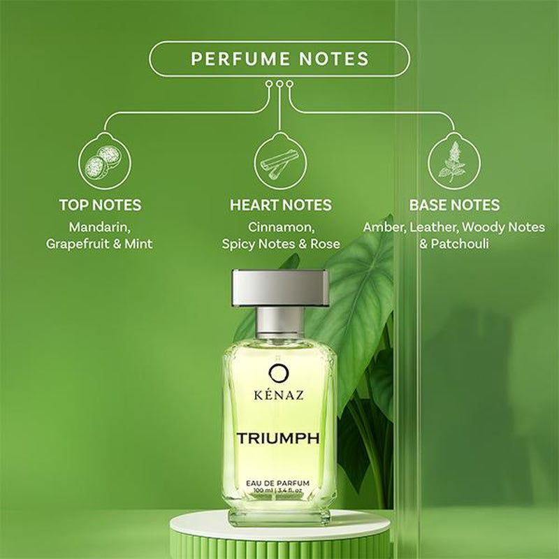 KENAZ AROMATIC ARTISTRY TRIUMPH | Men'S Fragrance | Perfume for Men | Cedar Top Note | 100 Ml Pack | 3.4 Fl. Oz. | Woody and Spicy Fragrance | Gift for Men | Eau De Parfum EDP