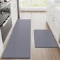 Kitchen Mats, 2PCS Kitchen Rugs, Cushioned anti Fatigue Kitchen Mats for Floor, Non-Slip Standing Desk Mat, Waterproof Kitchen Rug Set for Kitchen,20" X 32"+20" X 94.5"-Full 1Inch Thick,Black