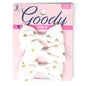 Goody Girls White Hair Bow Heart Barrettes 2.75" - 3 Pieces