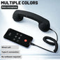 Novelty Retro Handset for Phones – Fun Gift for Parents, Teens & Offices, Easy Plug-In Type-C, Clear Calls, Tangle-Free 3Ft Cable