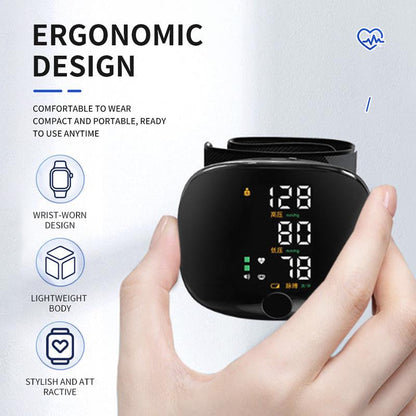 Rechargeable Wrist Blood Pressure with LED Touch Screen, Voice Broadcast,Accurate Home BP Tracking Made Simple,5.3 - 7.6 Inches