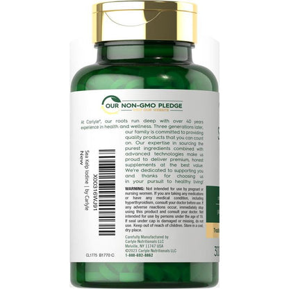 Carlyle Sea Kelp Iodine Supplement | 225Mcg | 300 Tablets | Non-Gmo, Gluten Free | Traditional Herb Supplement