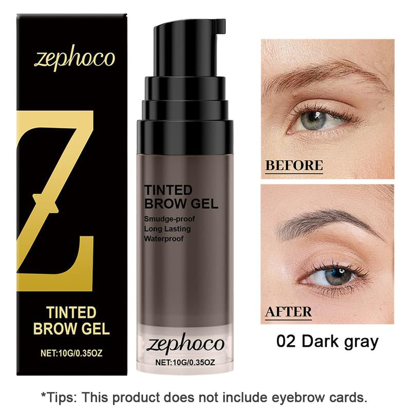 Brow Gel & 4-Prong Eyebrow Pen Set - Smudge-Proof & Water-Resistant for Long-Lasting, Natural-Looking Brows