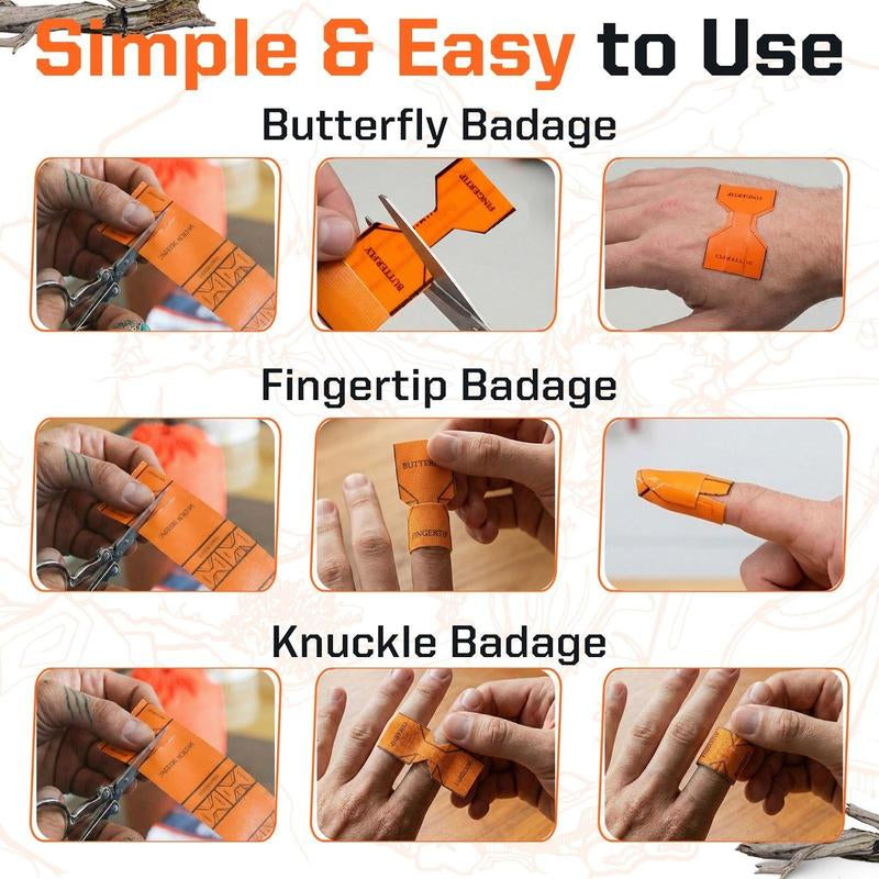 74 Pieces Ultimate EDC Trauma First Aid Kid - Ideal for Home, Car, Camping, Hiking, Backpacking and Outdoor - Travel with Emergency Supplies
