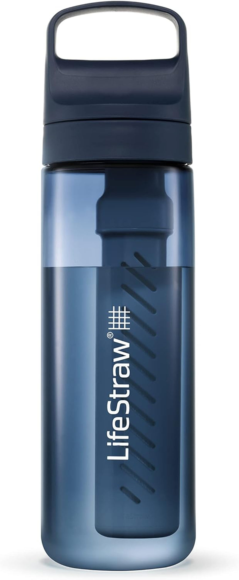 Lifestraw Go Series – Bpa-Free Water Filter Bottle for Travel and Everyday Use, Removes Bacteria, Parasites and Microplastics, Improves Taste, 22 Ounce, Nordic Noir