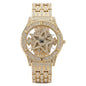 Luxury Watches for Ladies and Gentlemen Luxury round Dial Diamond-Encrusted with Rotating Star Design Quartz Watch - Fashionable Sparkling & Versatile Timeless Classic Design with Adjustment Tool Birthday Gifts