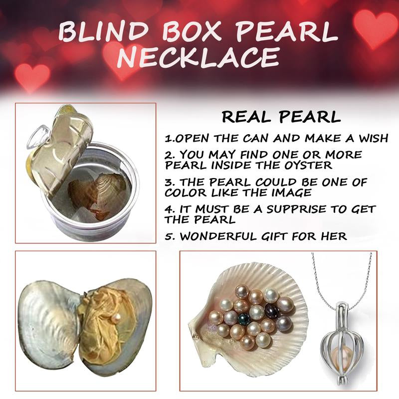 Romantic Valentines Day Gift for Her, Artificial Flowers Necklace Rose Teddy Bear with Real Pearl Blind Box Birthday Gift, Valentiness Day Gift for Monther Wify Girl