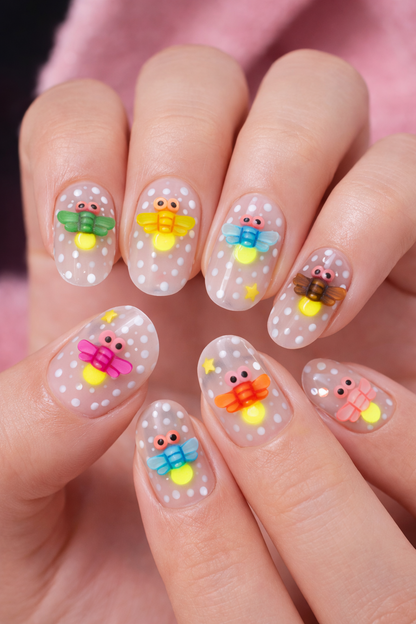 Berkeley - Ceramic 3-D Nail Art - Dragonflies