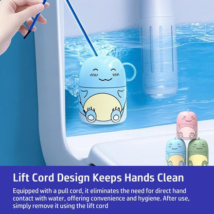 3PCS Toilet Bowl Cleaner Bottle, Cute Dinosaur-Shaped Bathroom Toilet Tank Cleaner with Ocean, Jasmine, and Peach Scent Full Head Coverage