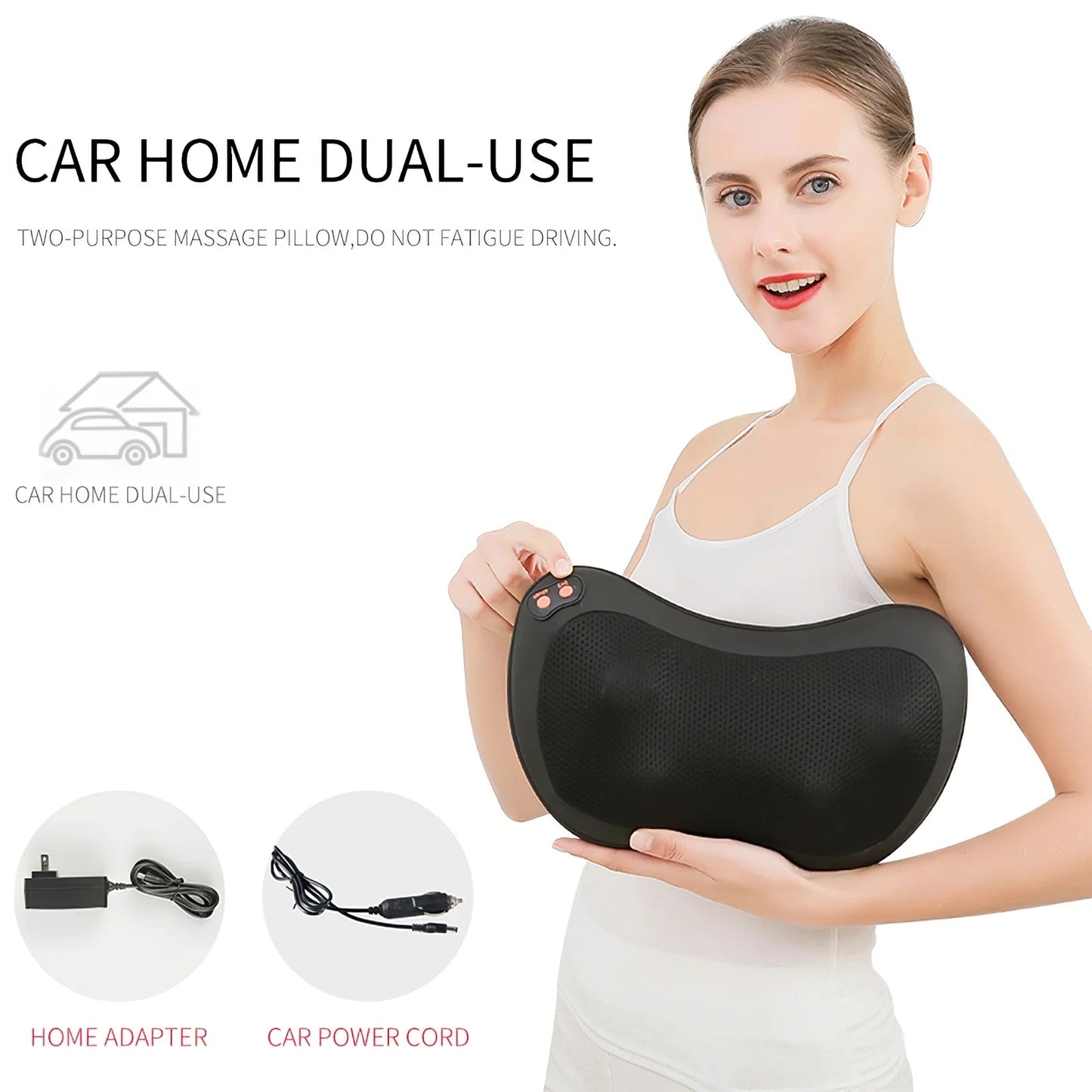 Ultimate Shiatsu Neck and Back Massager Pillow with Heat - Deep Tissue Relaxation for Muscles, Perfect Gift for Men and Women