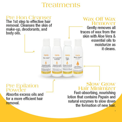 GiGi Professional Waxing Hair Removal Student Starter Kit + Honee Wax, 14 Ounces