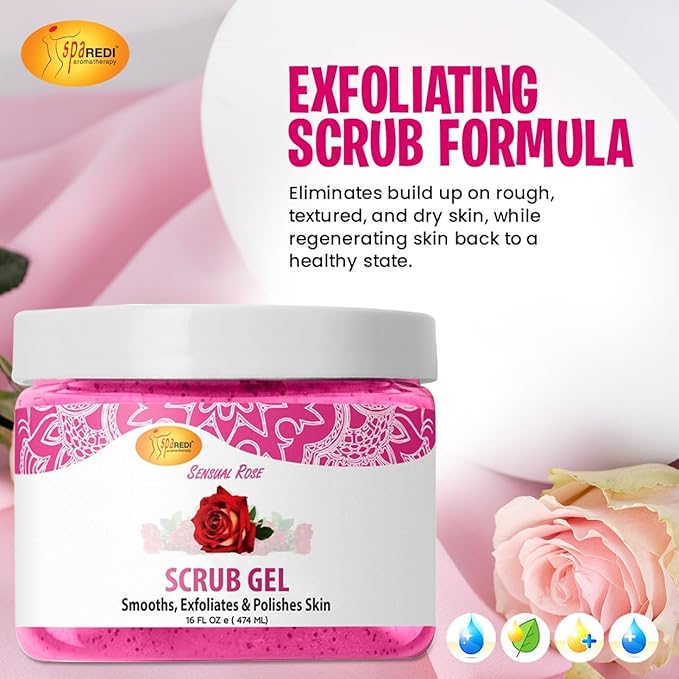 Pedi Scrub Gel 16oz - Sensual Rose