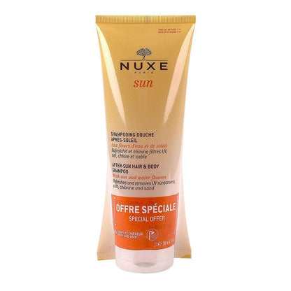 Nuxe After Sun Shampoo - Gentle Hair and Body Wash for Post Sun Exposure Care, 200ml Dual Pack