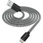Chargeworx Braided Lightning to USB-A Charging Cable, 3ft, Durable Fabric Cord