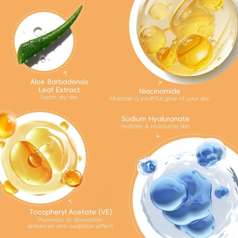Hydrating Turmeric Skin Care Moisture Set, 1 Set Facial Cleanser & Toner & Serum & Eye Cream & Face Moisturizer & Soap & Makeup Bag & 12Pcs Mud Mask, Moisturizing Skin Care Kit for Women, Hydrate Skin Care Products, Glow Kit, Skin Care Sets