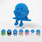 Creative Hanging Sponge Holder with Drainage/Traceless Glue, 3D Printing Countertop Funny Sponge Holders for Kitchen Sink, Keeps Your Sponge Dry & Smiling, for Scrub Daddy Holder (1, Blue)