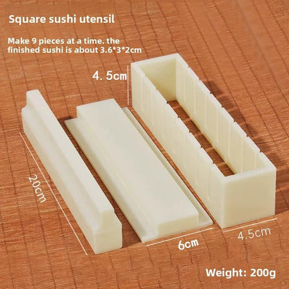 Sushi Mold Household Sushi Tool Set Seaweed Rice Roll Maker Nori Easy Sushi Kit Complete Set for Home Cooking