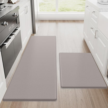 Kitchen Mats, 2PCS Kitchen Rugs, Cushioned anti Fatigue Kitchen Mats for Floor, Non-Slip Standing Desk Mat, Waterproof Kitchen Rug Set for Kitchen,20" X 32"+20" X 94.5"-Full 1Inch Thick,Black