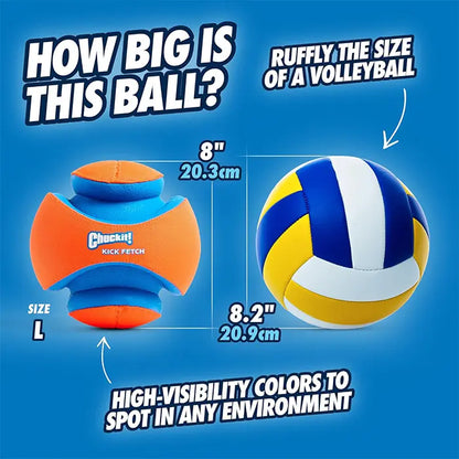 Chuckit! Kick Fetch Large Dog Ball for Interactive Play
