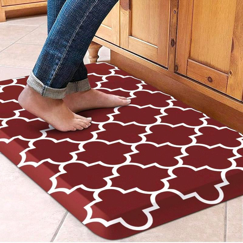 Kitchen Mat Cushioned Anti-Fatigue Kitchen Rug,17.3"X 28",Non Slip Waterproof Kitchen Mats and Rugs Heavy Duty PVC Ergonomic Comfort Mat for Kitchen, Floor Home, Office, Sink, Laundry