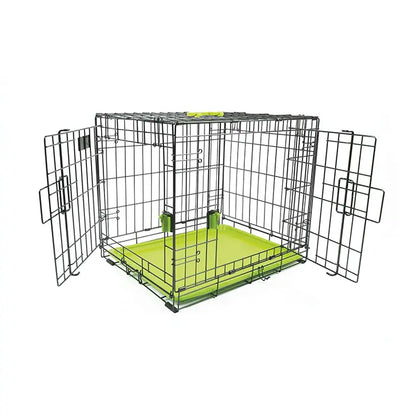 M-Pets Voyager Double Door Large Dog Crate Green 91x58x63cm
