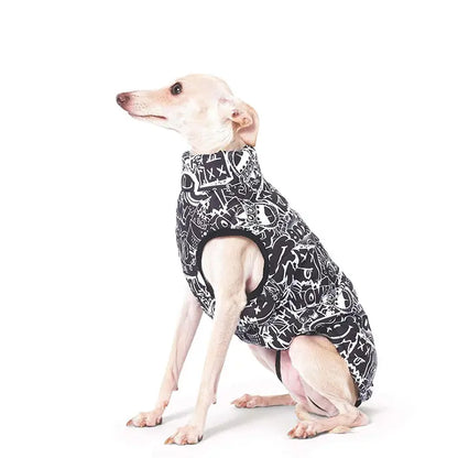 M-Pets Urbanstyle Winter Dog Jacket Black & White XXLarge