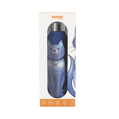 M-Pets Petjoy Purrfect Moonpie Insulated Thermos Blue 500 ml
