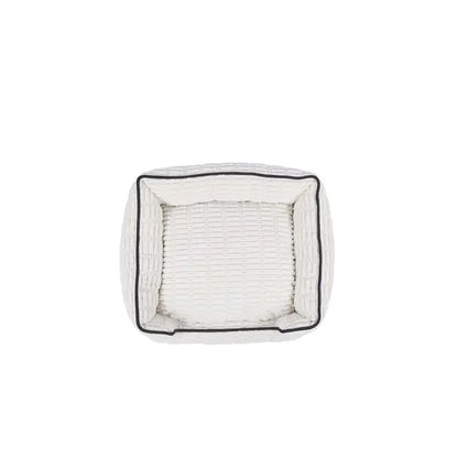 M-Pets Warm Hug Velvet Cat & Dog Bed White Medium