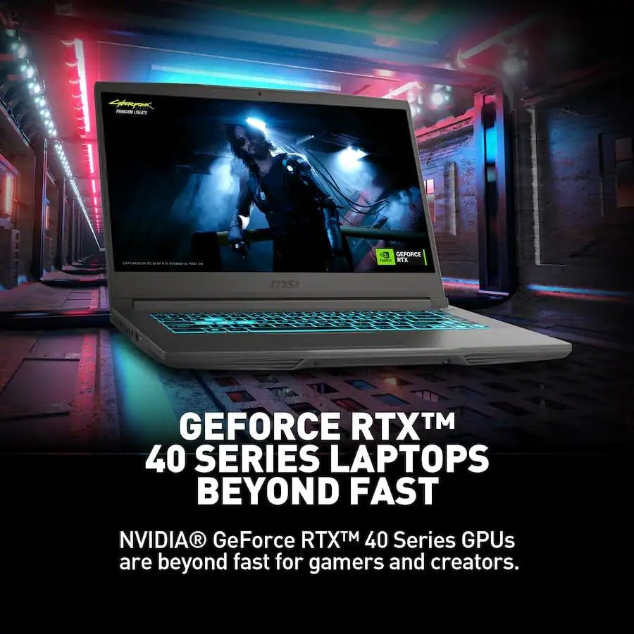 Msi 15.6" Thin A15 Gaming Laptop, 16GB DDR5, 512GB SSD, NVIDIA Geforce RTX 4050, Intel Core I5-13420H(Beat I7-11800H), Full HD Display, Backlit Keyboard, HDMI, Wi-Fi 6, Bluetooth, Windows 11, Black