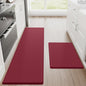 Kitchen Mats, 2PCS Kitchen Rugs, Cushioned anti Fatigue Kitchen Mats for Floor, Non-Slip Standing Desk Mat, Waterproof Kitchen Rug Set for Kitchen,20" X 32"+20" X 94.5"-Full 1Inch Thick,Black