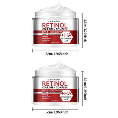 Revitalizing Retinol Collagen Moisturizing Cream for Deep Hydration & Skin Repair - Perfect for Dry, Aging Skin
