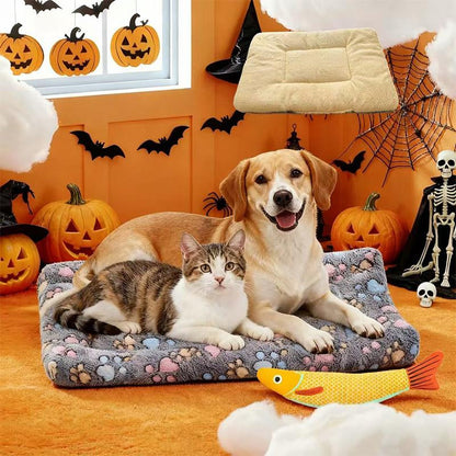Ultimate Pet Bed & Play Mat: Cozy Comfort with Fun Toy Fish for Cats & Dogs