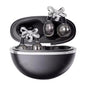 Clip-On Earbuds Wireless Bluetooth Open Ear Headphones with Detachable Crystal Bowknot Earrings, for Sports, Fitness & Workouts