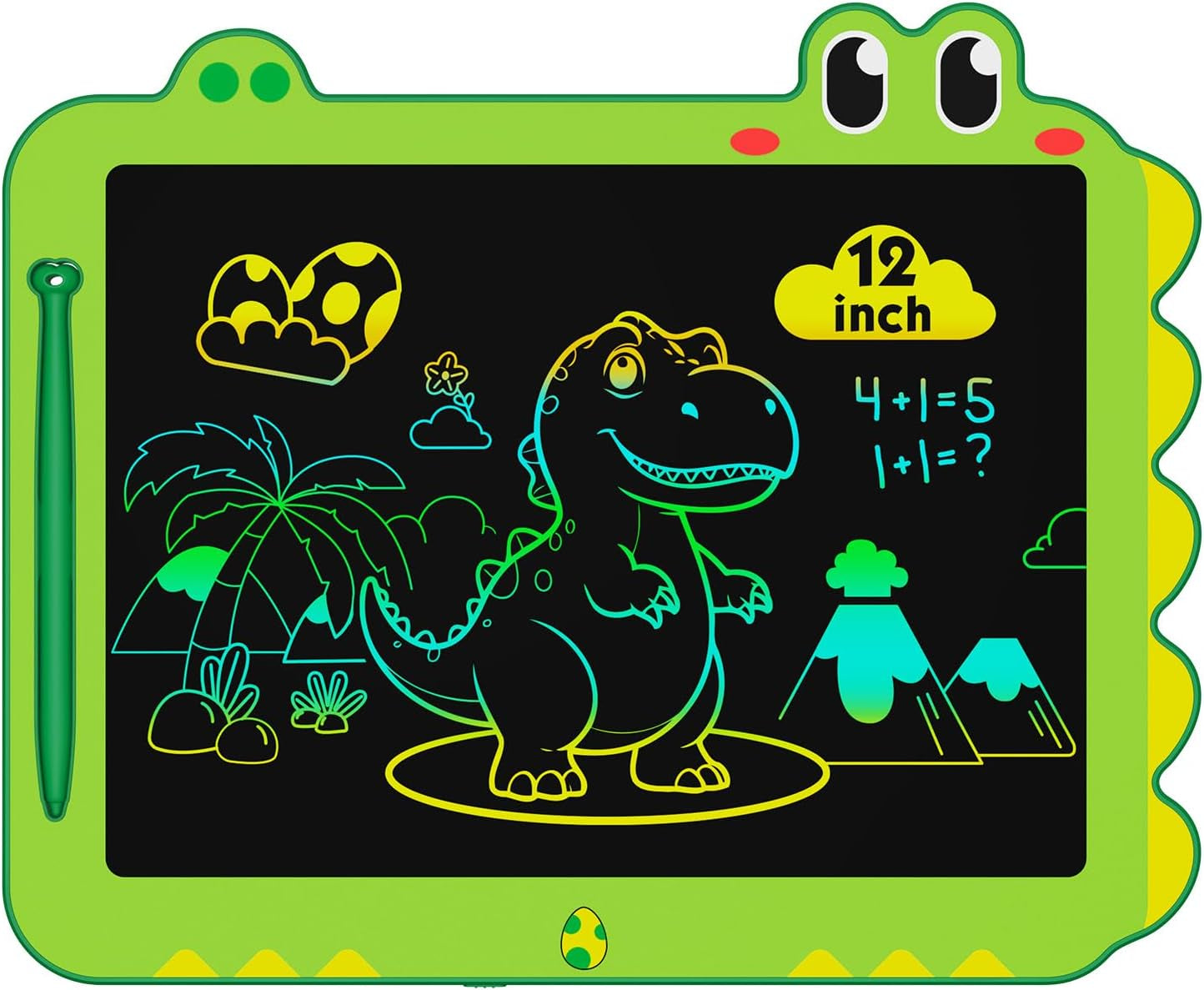 ORSEN 8.5 Inch LCD Doodle Board Tablet Toy - Green Dinosaur Drawing Pad for Kids 2-6 Years Old - Christmas and Birthday Gifts