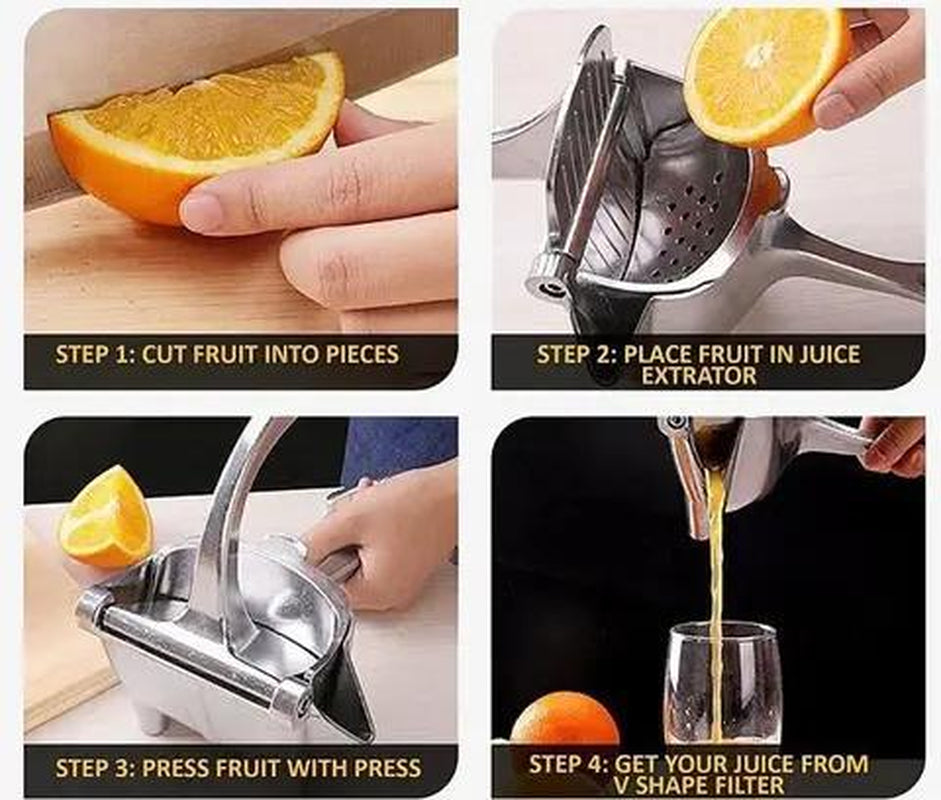 Efficient Juice Squeezer - Easy-To-Clean Heavy-Duty Professional Citrus Juicer Extraction Manual Citrus Squeezer Press Kitchen Tools for Moms Christmas Gifts - Aluminium