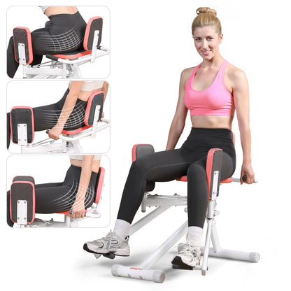WARMOUNTS Hip Abductor Machine Glute & Thigh Trainer for Women -Adjustable Resistance Band, 300Lbs Weight Capacity for Home Gym
