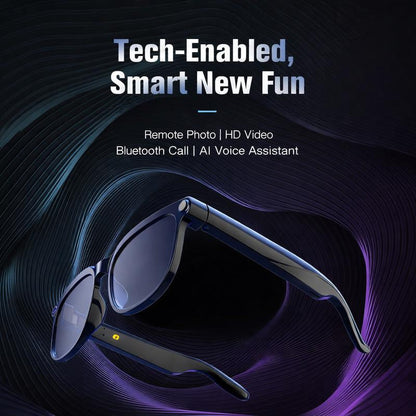 4K Smart Camera Glasses with 8MP Camera, 1080P HD Video Recording, Bluetooth Audio Sunglasses, Real-Time AI Translation, Voice Assistant, Touch Control, Wearable Camera Glasses for Travel & Daily Use