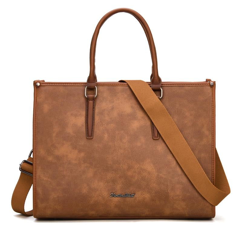 Montana West Laptop Tote Bag for Women 15.6 Inch Waterproof Leather Computer Bags Business Office Work Briefcase