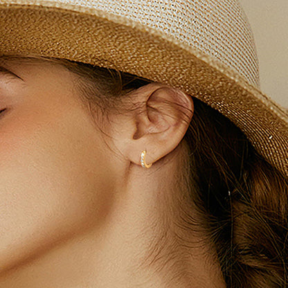 Yiidcii 14K Gold Hoop Earrings for Women 14K Gold Earrings for Women (12mm)