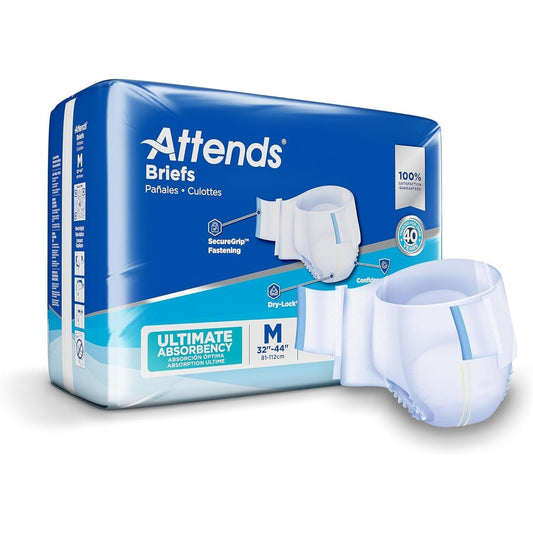 Attends Adult Disposable SmartCool® Briefs, Medium, 32"-44" 22x