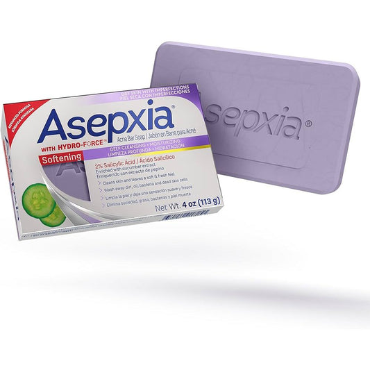 Aspexia with Hydro Force- Deep Cleansing + Moisturizing Bar Soap Enriched with Cucumber Extract and 2% Salycilic Acid 4 ounces