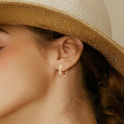 Yiidcii 14K Gold Hoop Earrings for Women 14K Gold Earrings for Women (16mm)