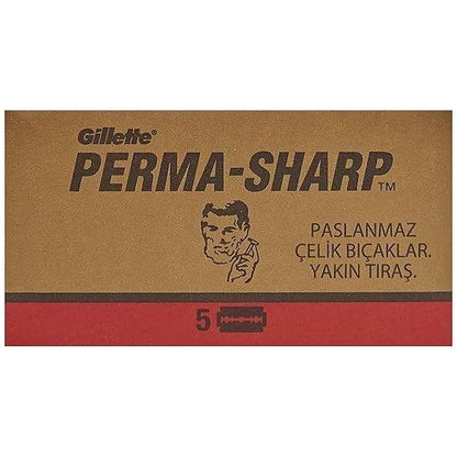 Gillete Perma-Sharp Double Edge Razor Blades - 20x5 Pack