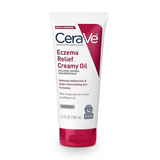 CeraVe Eczema Relief Creamy Oil for Dry, Itchy Skin (3.4 oz)