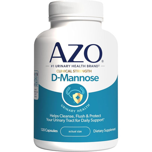 Azo Cleanse + Protect D-Mannose Capsules For Urinary Tract Health - 120ct