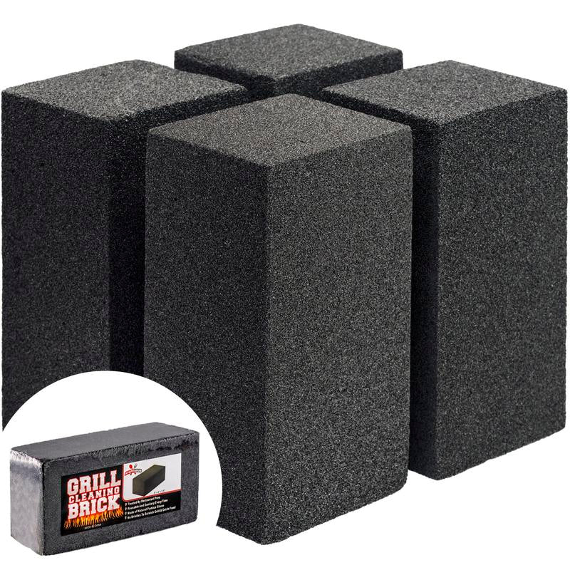 Heavy Duty Grill Cleaning Brick 1 Pack. Commercial Grade Pumice Stone Tool Cleans & Sanitizes Restaurant Flat Top Grills or Griddles. Remove Grease Stains and Dirt without Harsh Chemicals or Abrasives